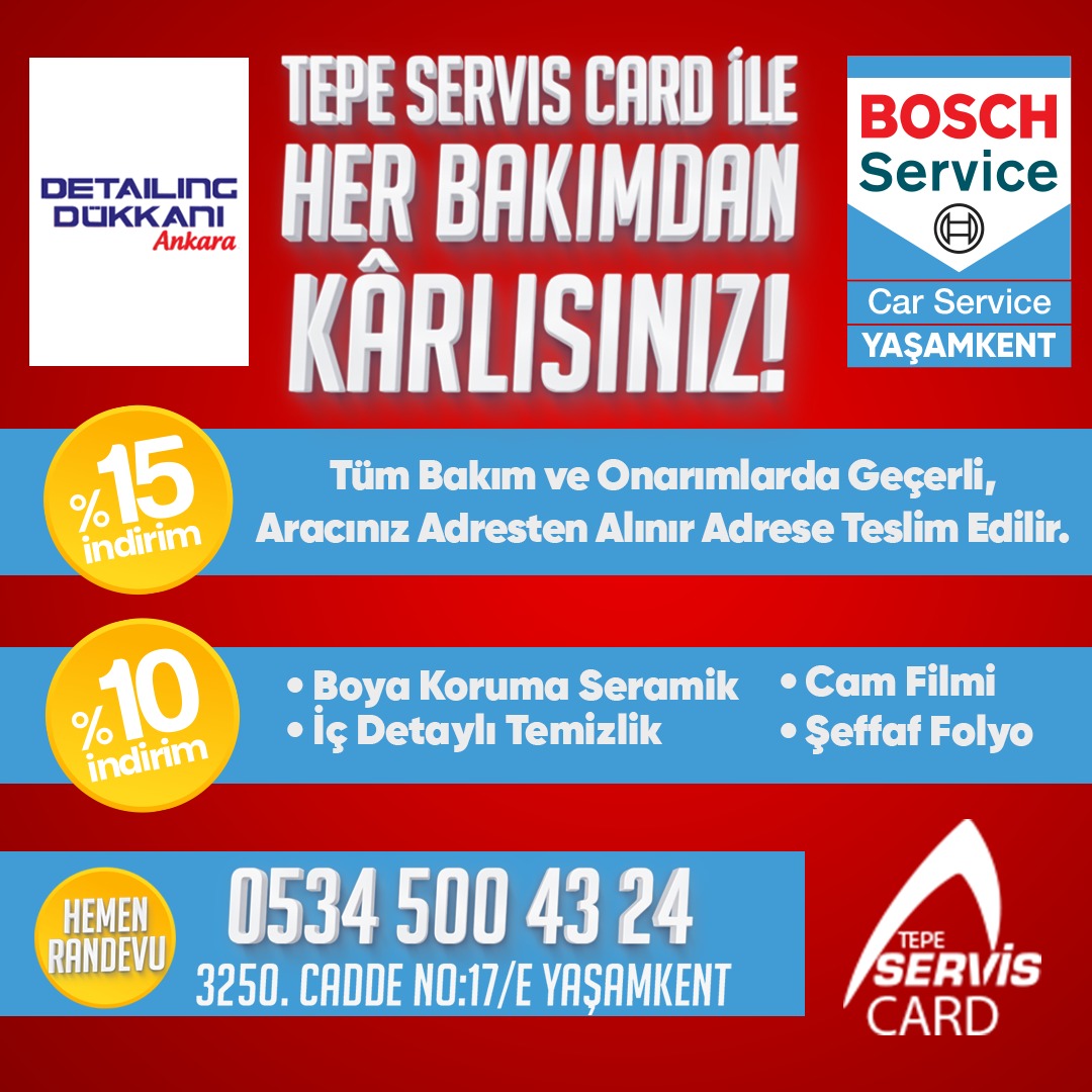 Bosch Car Service Yaşamkent' de indirim